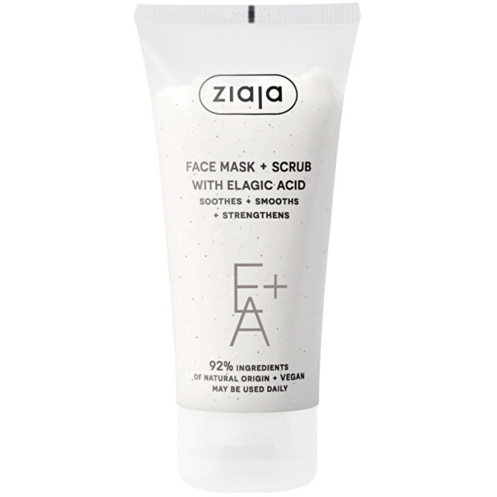 Ziaja Face Mask + Scrub Elagic Acid - Peelingová maska s kyselinou ellagovou 55 ml