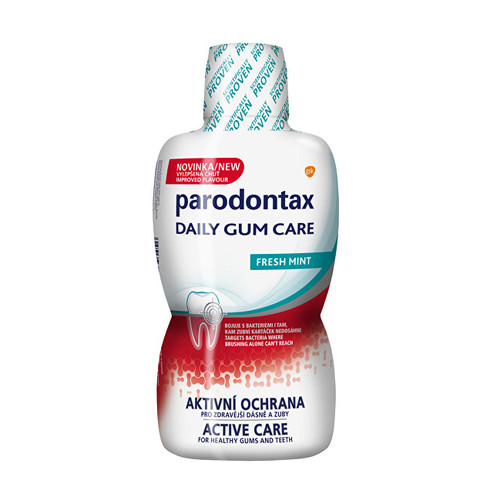 Parodontax Daily Gum Care Fresh Mint - Ústní voda pro zdravější zuby a dásně 500 ml