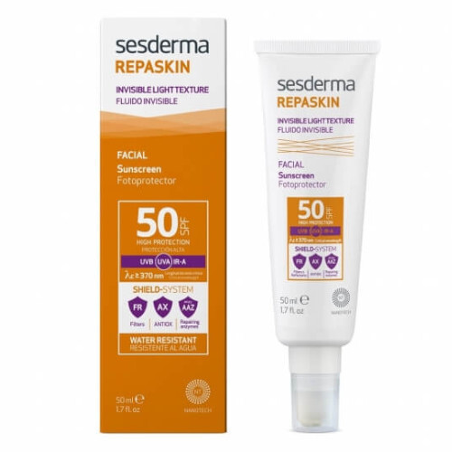 Sesderma Repaskin Invisible Light Texture Facial Sunscreen SPF 50 - Pleťový fluid neviditelná fotoochrana 50 ml
