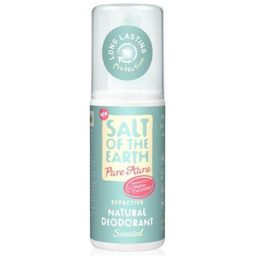 Salt-Of-The-Earth Pure Aura Natural dámský deodorant ( meloun a okurka ) - Přírodní dámský deodorant ve spreji 100 ml