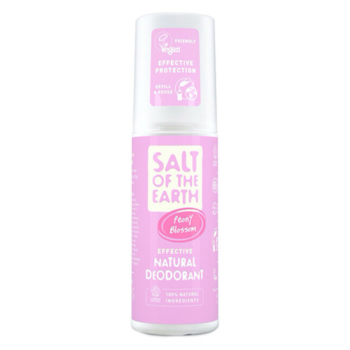 Salt-Of-The-Earth Peony Blossom Natural unisex deodorant - Přírodní minerální unisex deodorant ve spreji s vůní pivoňky 100 ml