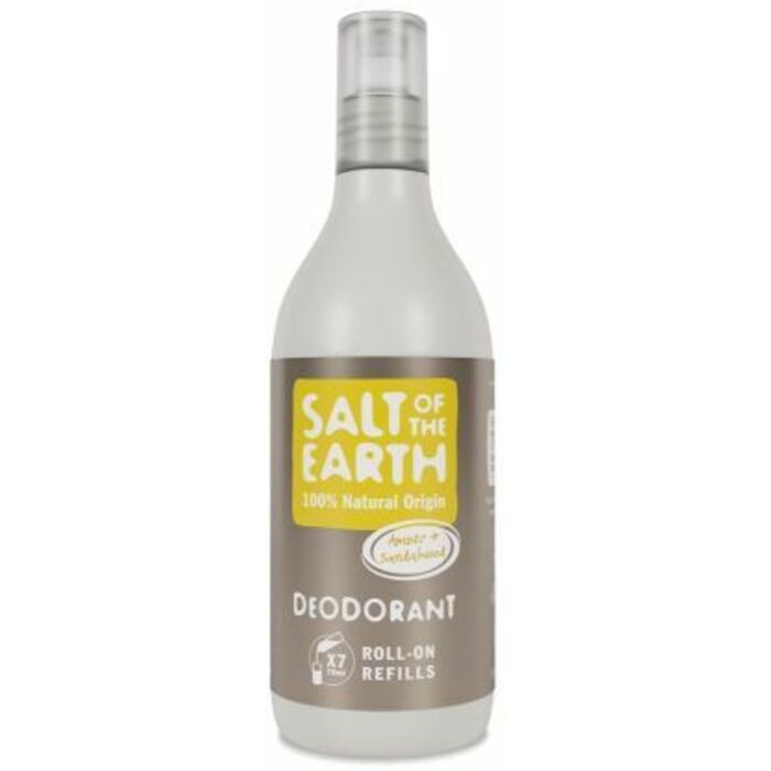 Salt-Of-The-Earth Amber & Santalwood Deo Roll-on Refills - Náhradní náplň do přírodního kuličkového dámský deodorantu 525 ml