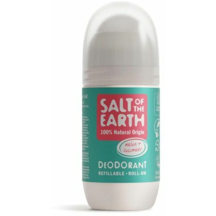 Salt-Of-The-Earth Melon & Cucumber Deo Roll-on ( plnitelný ) - Přírodní kuličkový dámský deodorant 75 ml