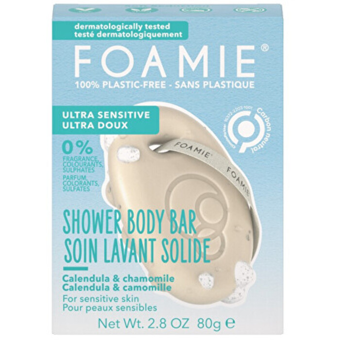 Foamie Ultra Sensitive Shower Body Bar - Tuhá sprchová péče 80 g