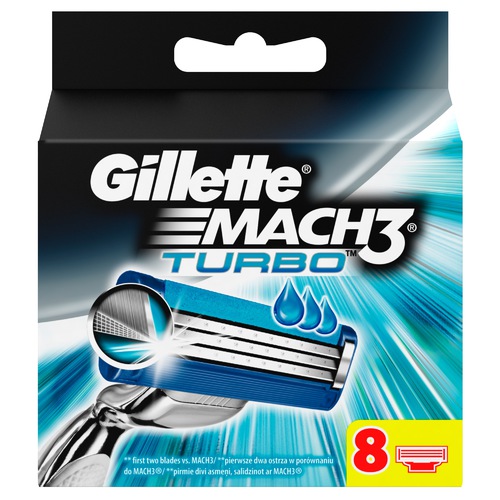 Gillette Gillette Mach 3 Turbo (8 ks) - Náhradné britvy