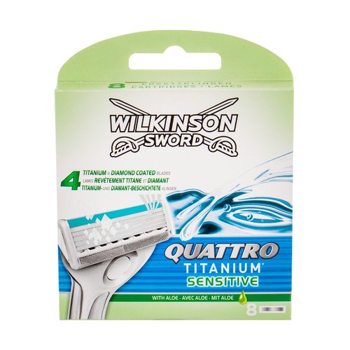 Wilkinson Sword Quattro Titanium Sensitive ( 8 ks ) - Náhradní hlavice