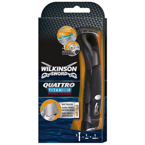 Wilkinson Sword Quattro Titanium Precision Carbon - Holicí strojek pro muže