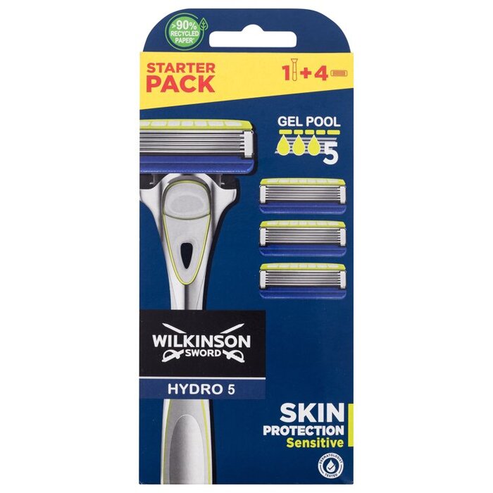 Wilkinson Sword Hydro 5 Skin Protection Sensitive - Holicí strojek + náhradní hlavice 3 ks 1 ks