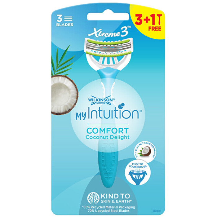 Wilkinson Sword My Intuition Comfort Coconut Delight - Jednorázový holicí strojek pro ženy 3 + 1 ks
