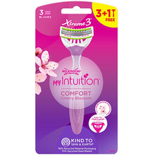 My Intuition Comfort Cherry Blossom - Jednorázový holicí strojek pro ženy 3 + 1 ks