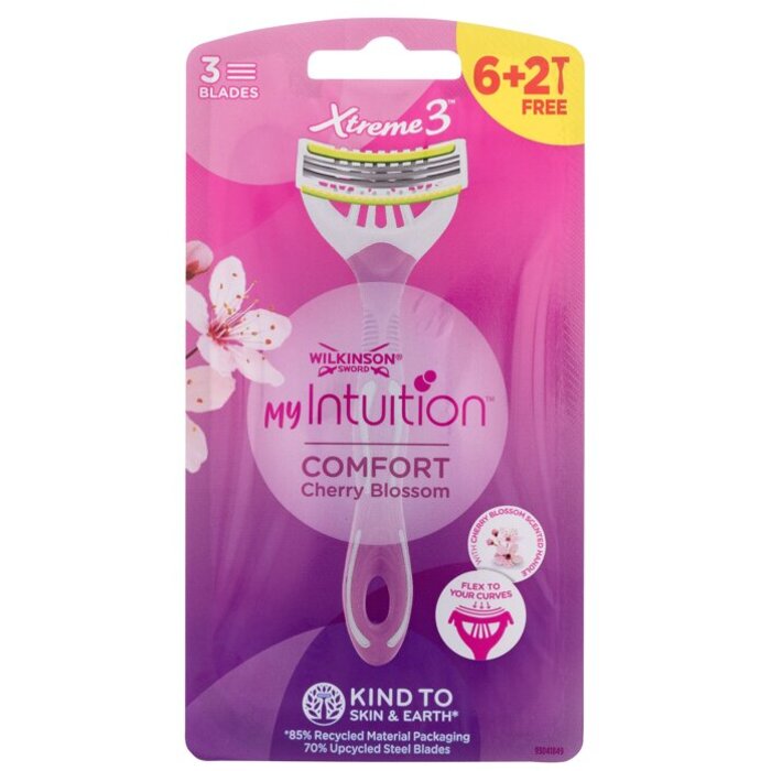 Wilkinson Sword Xtreme 3 My Intuition Comfort - Jednorázová holítka pro ženy 8 ks 8 ks