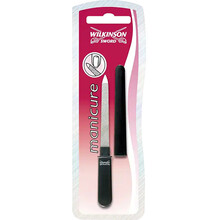 Manicure Pocket Sapphire Nail File - Pilník z pochromované nerezové oceli s pouzdrem 