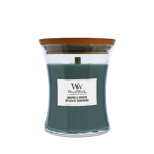 WoodWick Juniper & Spruce Váza ( jalovec a smrk ) - Vonná svíčka 275 g