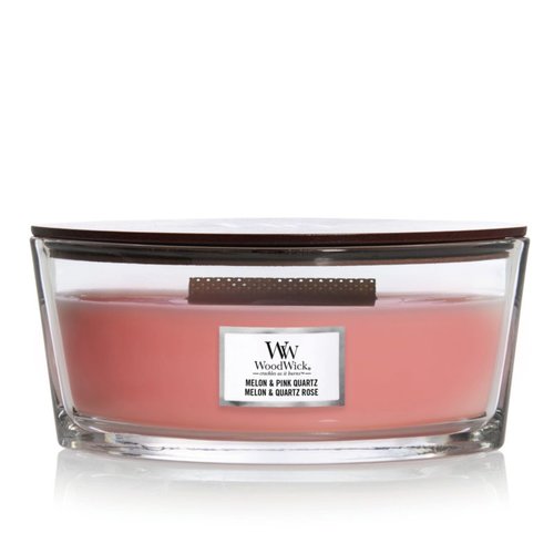 WoodWick Melon & Pink Quartz Loď ( meloun a růžový krystal ) - Vonná svíčka 453.6 g