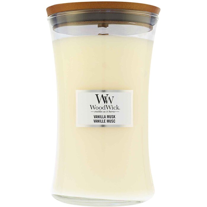 WoodWick Vanilla Musk Váza ( vanilka a pižmo ) - Vonná svíčka 609 g