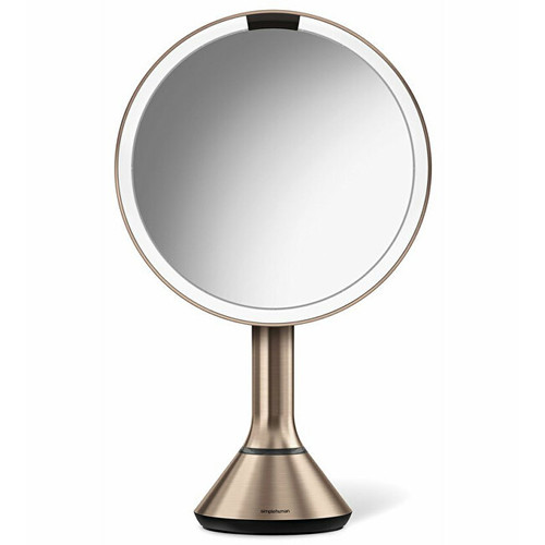 Simplehuman Dual Light 20 cm Rose Gold Mirror ( nerez ocel ) - Dobíjecí zrcátko s dotykovým ovládáním intenzity osvětlení