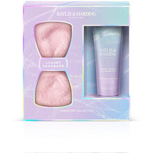 Body Set ( Jojoba, vanilka & mandľový olej ) - Darčeková sada s čelenkou
