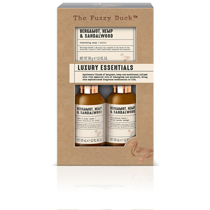 Luxury Essential Set ( Bergamot, Konopí & Santalové dřevo ) - Dárková sada péče o tělo, pleť a vlasy 