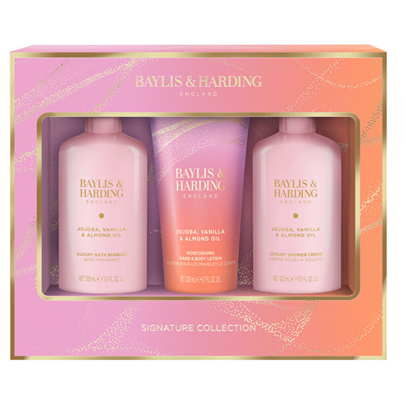 Signature Collection Bath Set ( Jojoba, Vanilka & Mandľový olej ) - Darčeková sada
