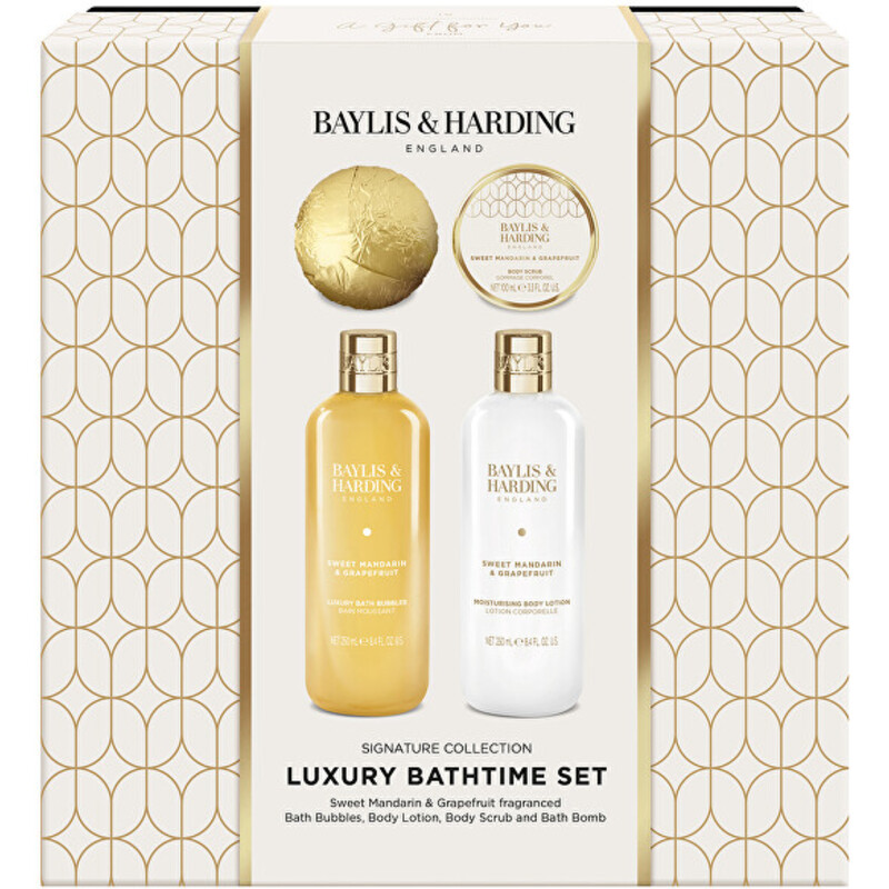 Luxury Bath Time Set ( Mandarínka & Grapefruit ) - Darčeková sada kúpeľovej starostlivosti
