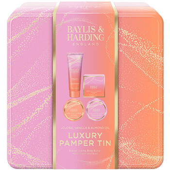 Luxury Pamper Tin ( Jojoba, Vanilka & Mandľový olej ) - Darčeková sada starostlivosti o telo
