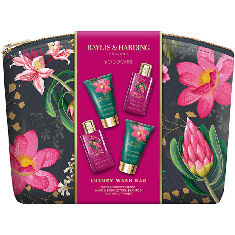 Boudoire Tropical Paradise Set with Cosmetic Bag - Dárková sada tělové péče