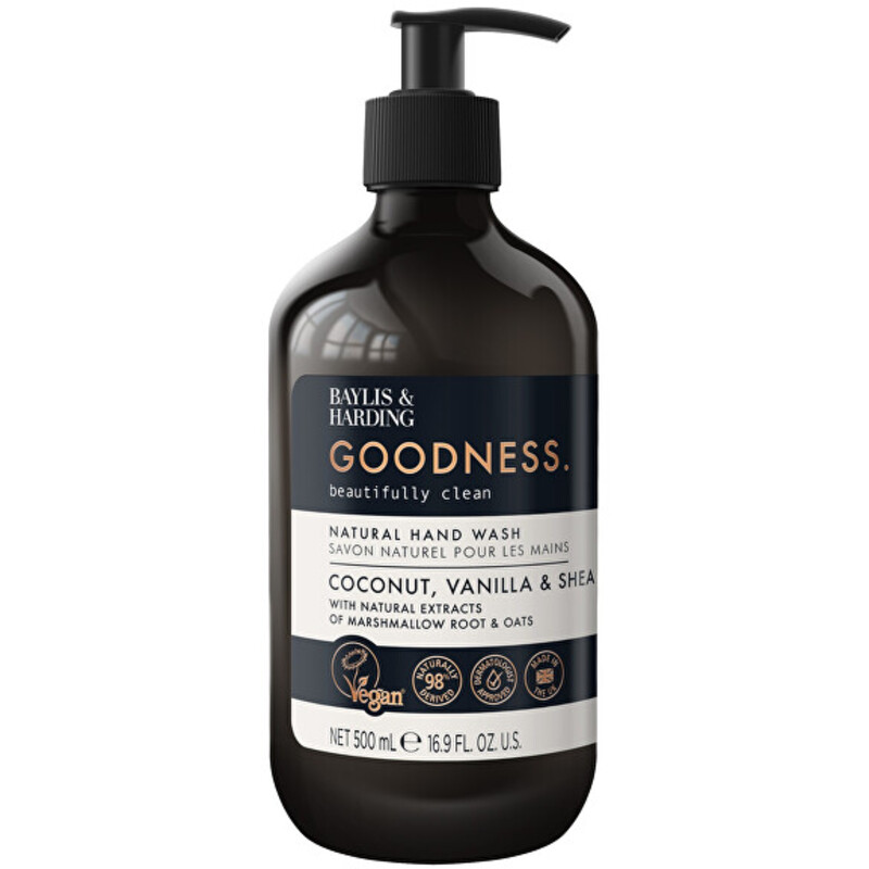 Goodness Hand Wash ( Kokos, Vanilka & Shea ) - Tekuté mýdlo na ruce