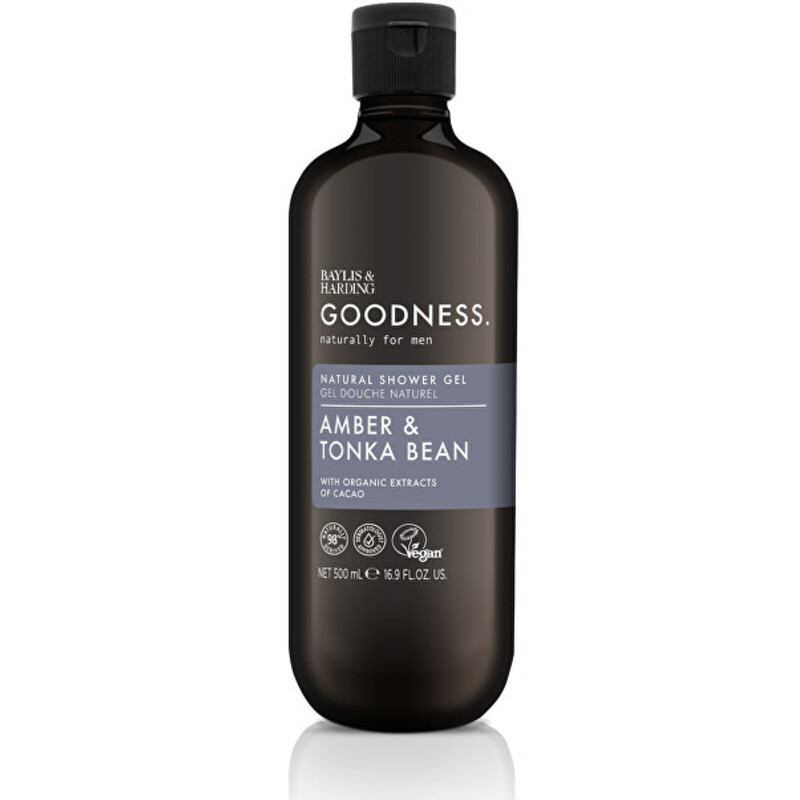 Goodness Mens Shower Gel ( Ambra & Tonka Fazole ) - Pánský sprchový gel