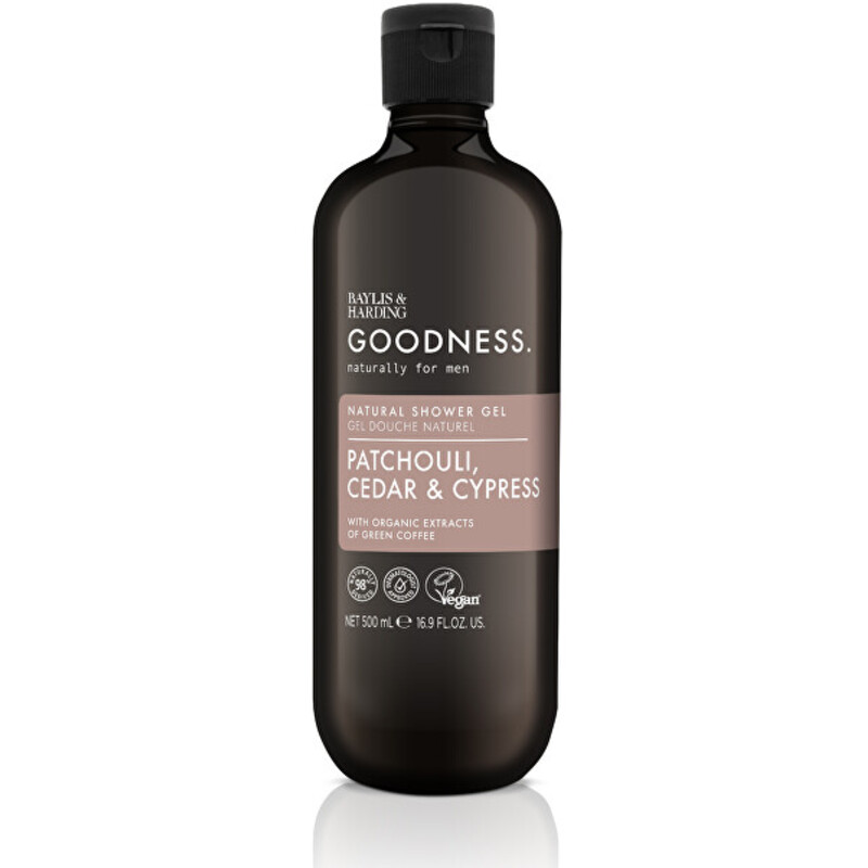 Goodness Mens Natural Shower Gel ( Pačuli, Cedr & Cypřiš ) - Pánský sprchový gel