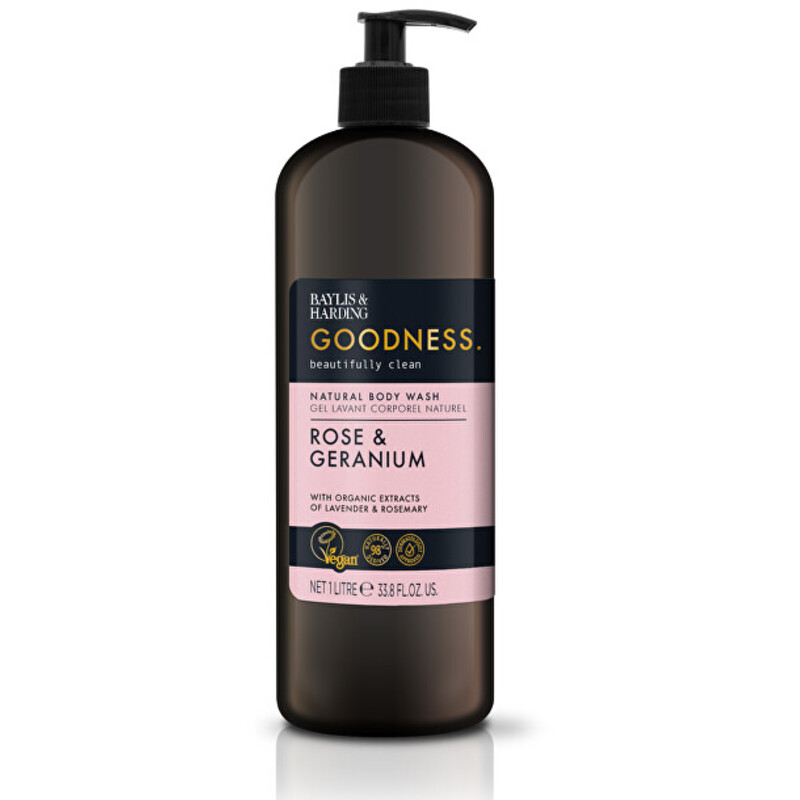 Rose & Geranium Natural Body Wash ( Růže & Geránium ) - Sprchový gel
