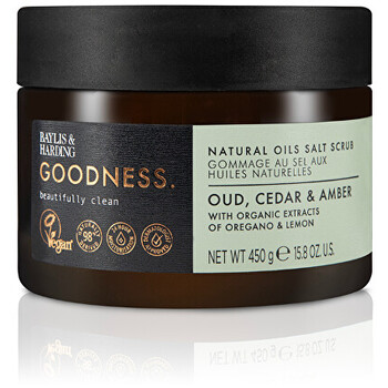 Natural Oils Salt Scrub ( Oud, Cedrové dřevo & Ambra ) - Tělový peeling