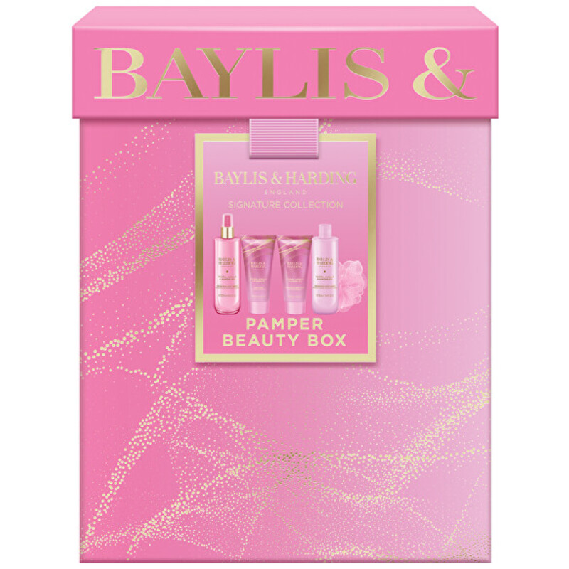 Pamper Beauty Box ( Jojoba, Vanilla & Almond Oil ) - Sada péče o tělo v dárkové krabičce ( 5 ks )