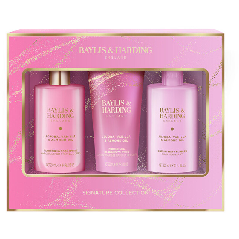 Signature Collection Body Care Set ( Jojoba, Vanilla & Almond Oil ) - Dárková sada péče o tělo ( 3 ks )