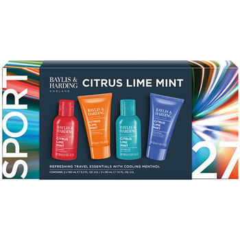 Men Refreshing Travel Set ( Citrus, Lime, Mint ) - Dárková sada péče o tělo a vlasy ( 4 ks )
