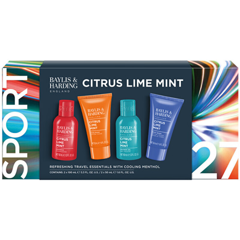 Men Refreshing Travel Set ( Citrus, Lime, Mint ) - Dárková sada péče o tělo a vlasy ( 4 ks )