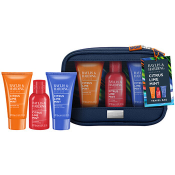 Men Shower Care Trio ( Citrus, Lime & Mint ) - Dárková sada péče o tělo v taštičce ( 3 ks )
