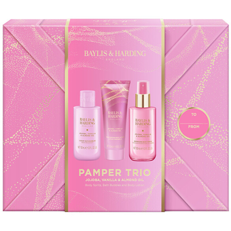 Body Care Trio ( Jojoba, Vanilla & Almond Oil ) - Dárková sada ( 3 ks )