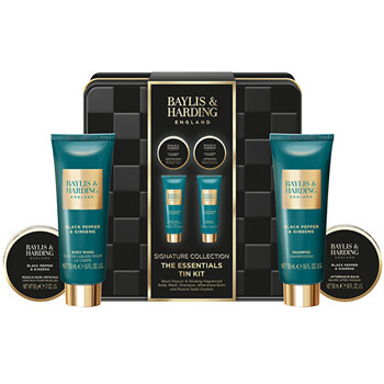 Man Body Care Gift Set in a Tin Box ( Black Pepper & Ginseng ) - Dárková sada v plechové dóze ( 4 ks )