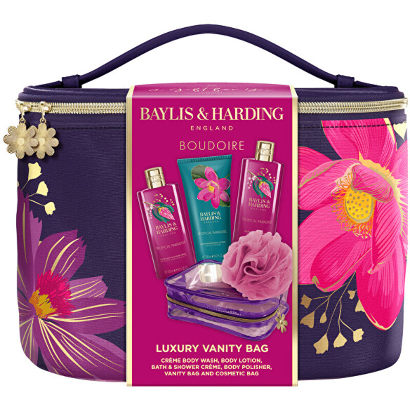 Boudoire Tropical Paradise Body Care Set & Bag - Dárková sada v taštičce ( 5 ks )