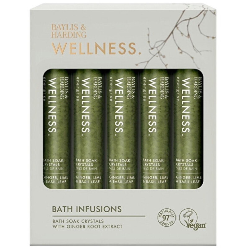 Ginger, Lime & Basil Bath Salts Set - Dárková sada solí do koupele ( 5 ks )