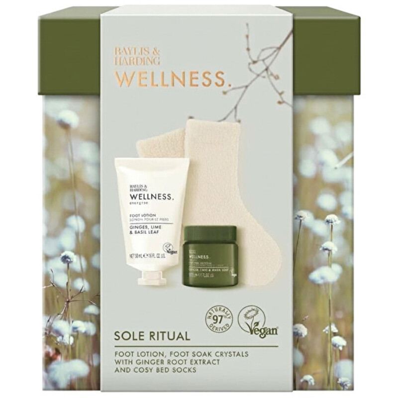 Wellness Ginger, Lime & Basil Foot Care Set - Dárková sada péče o nohy ( 3 ks )