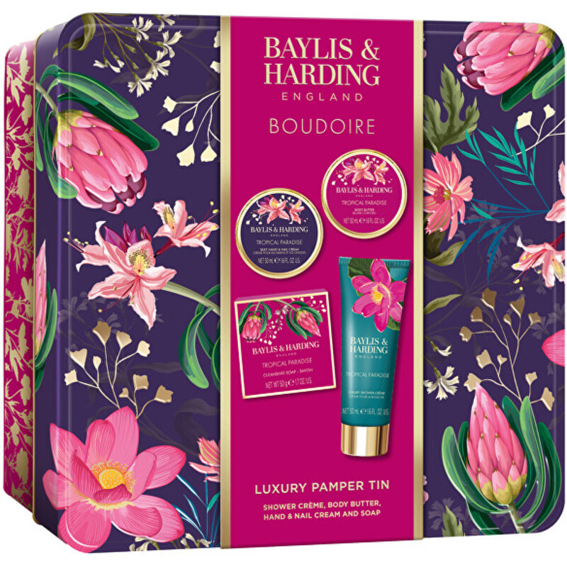 Boudoire Tropical Paradise Set - Dárková sada v plechové dóze ( 4 ks )