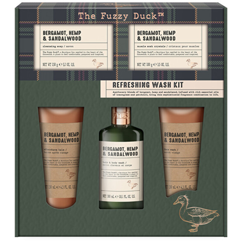 Men Bergamot, Hemp & Sandalwood Body & Shave Care Set - Dárková sada péče o tělo ( 5 ks )