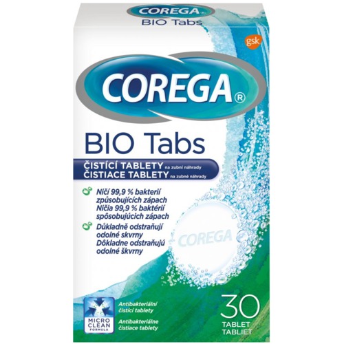 Corega Corega BIO Tabs Čistící tablety 136 ml