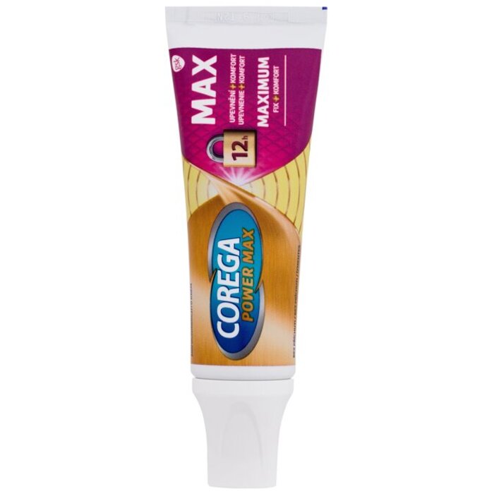 Corega Power Max Fixing + Comfort - Fixační krém pro pevné a komfortní nošení zubní náhrady 40 g