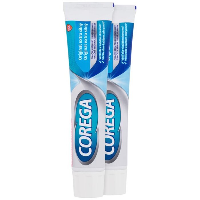 Corega Original Extra Strong Duo - Extra silný fixační krém pro zubní náhradu 1 ml