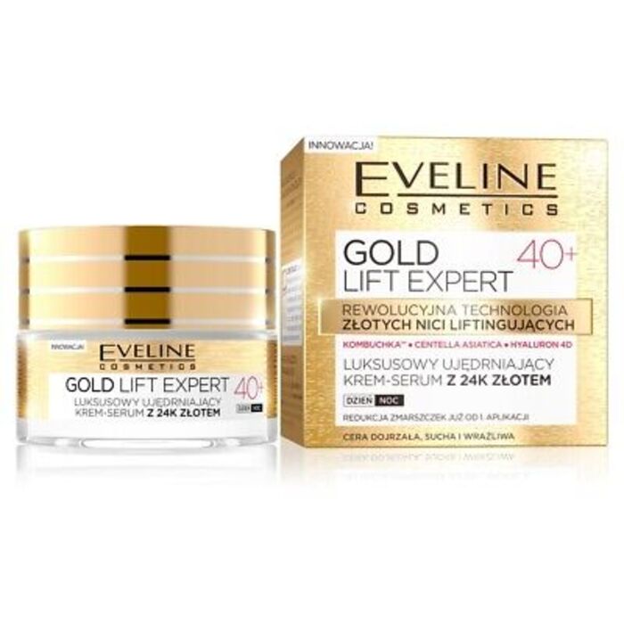 Eveline Cosmetics Gold Lift Expert Luxurious Firming Cream Serum 40+ - Liftingový zpevňující krém proti vráskám 50 ml