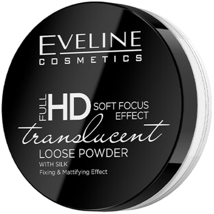 Eveline Cosmetics FullHD Soft Focus Translucent Loose Powder - Transparentní pudr pro sjednocenou a rozjasněnou pleť 6 g 0 ml