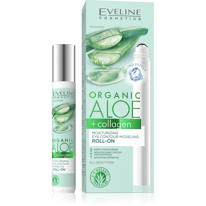 Organic Aloe+Collagen Moisturizing Roll On Eye Contour - Roll-on s hydratačným účinkom

