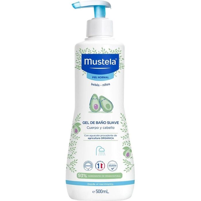 Mustela Bébé Gentle Bath Gel - Tělový a vlasový mycí gel pro děti 500 ml